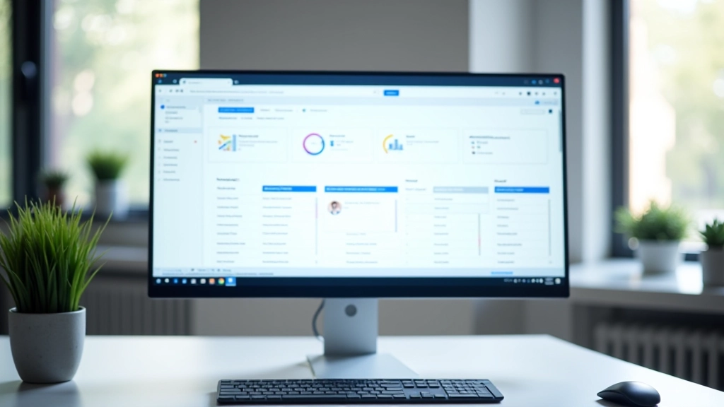 Écran d'ordinateur affichant un tableau de gestion de portefeuille de domaines avec plusieurs noms de domaines listés