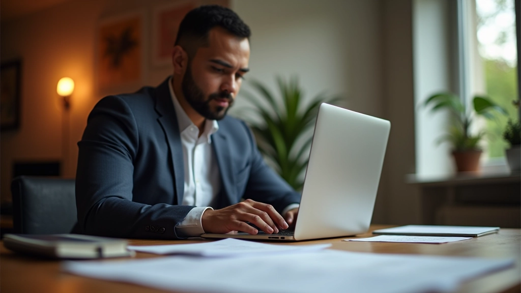 Entrepreneur planifiant une stratégie de revenus passifs à son bureau