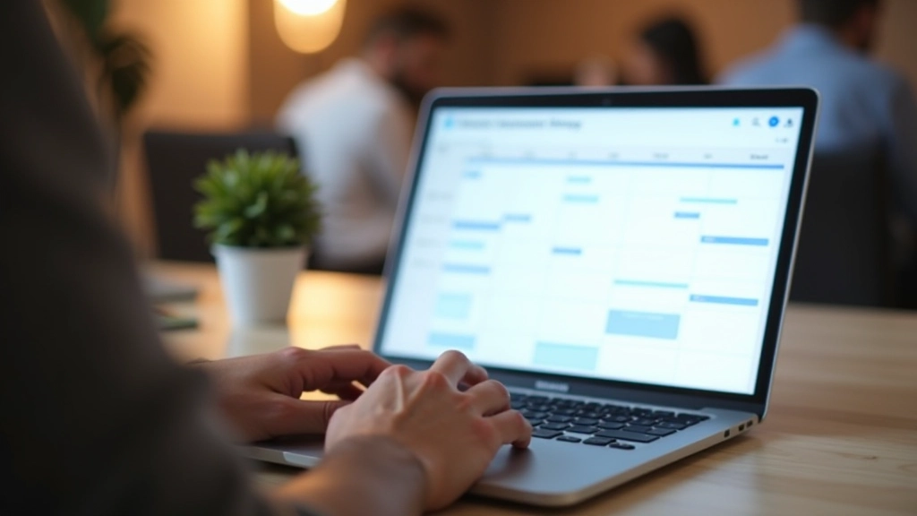 Ordinateur portable affichant une séquence d'emails automatisés avec planning et calendrier